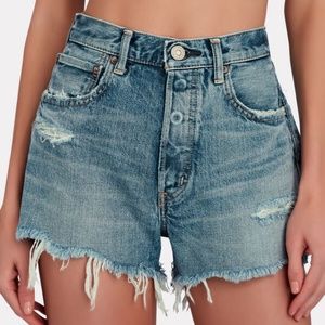 Moussy Vintage Packard distressed denim shorts